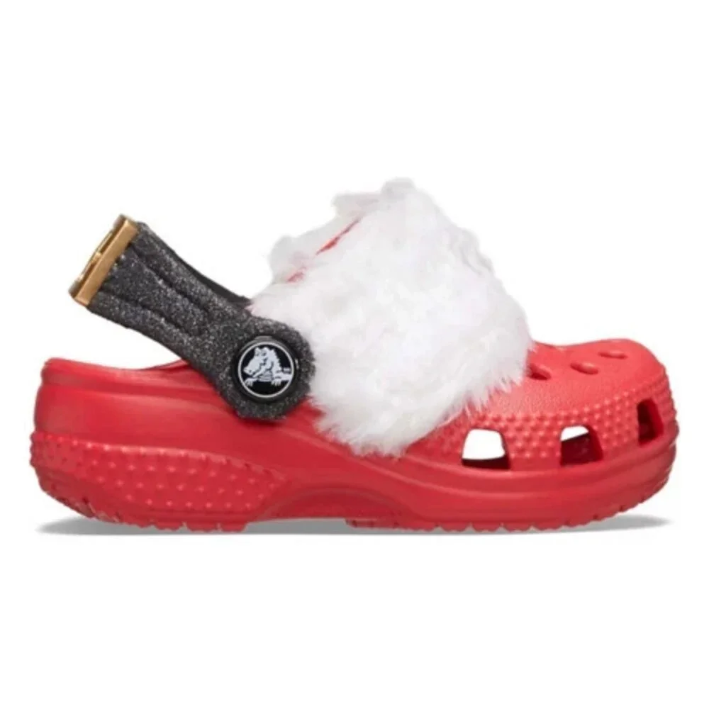 Crocs Littles Santa 210761-6WE Clogs Toddler 2-3 Red Slip On Casual Shoes UWU82